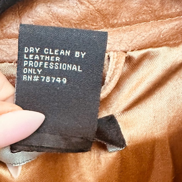 Vintage Arden B, Leather Moto Jacket, Size Medium - Picture 9 of 9